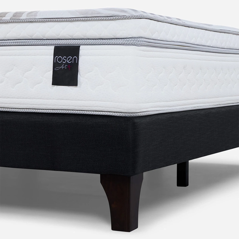 CAMA EUROPEA ROSEN ART 4 KING + RESPALDO ISSEY GRAFITO - 6