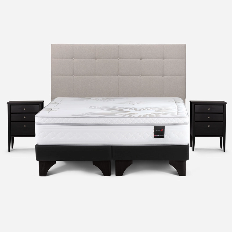 CAMA EUROPEA ROSEN ART 4 SÚPER KING + SET ISSEY BEIGE - 1