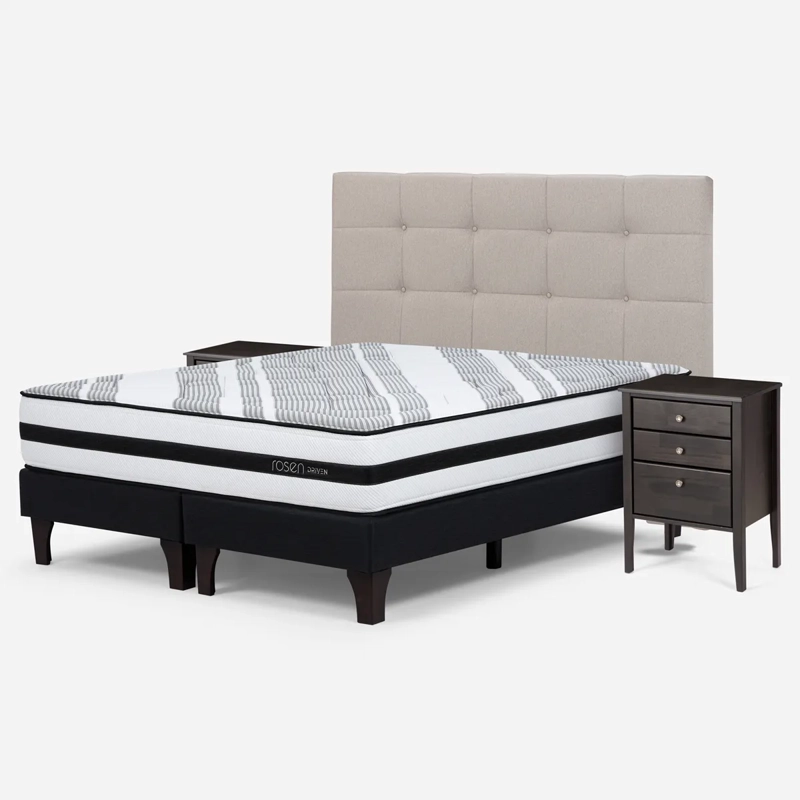 JUEGO DORMITORIO ROSEN 2 PLAZAS B/D + SET ISSEY NIEBLA DRIVEN - 2