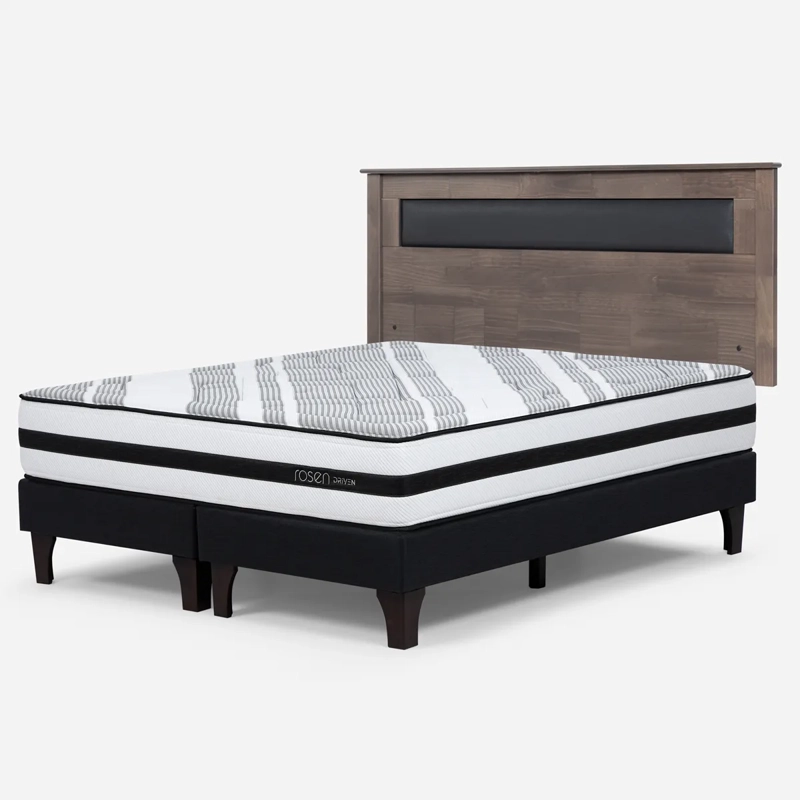 JUEGO DORMITORIO ROSEN 2 PLAZAS B/D + RESPALDO FERRARA DRIVEN - 2