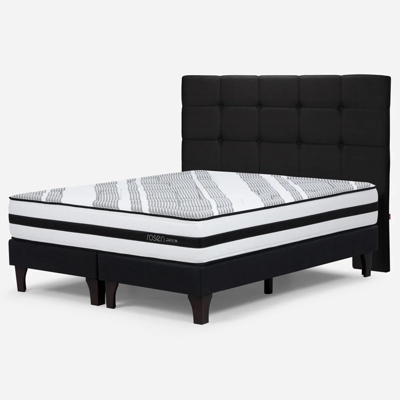 JUEGO DORMITORIO ROSEN 2 PLAZAS B/D + RESPALDO ISSEY GRAFITO DRIVEN - 2