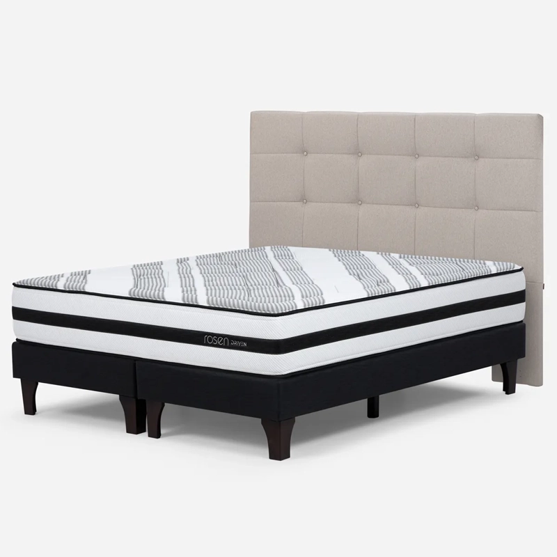 JUEGO DORMITORIO ROSEN 2 PLAZAS B/D + RESPALDO ISSEY GRAFITO DRIVEN - 2
