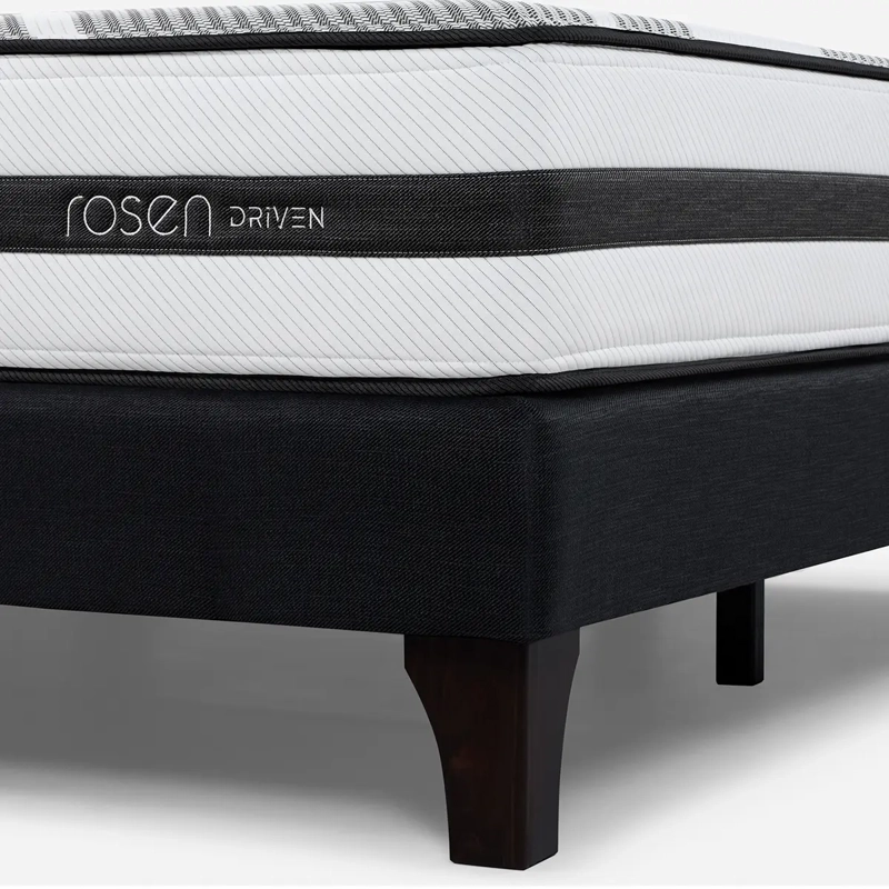JUEGO DORMITORIO ROSEN 2 PLAZAS B/D + RESPALDO RACHEL GRIS DRIVEN - 5