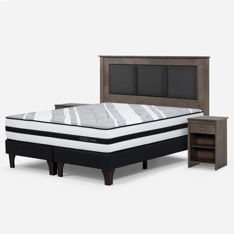 JUEGO DORMITORIO ROSEN 2 PLAZAS B/D + SET RACHEL GRIS DRIVEN - 2