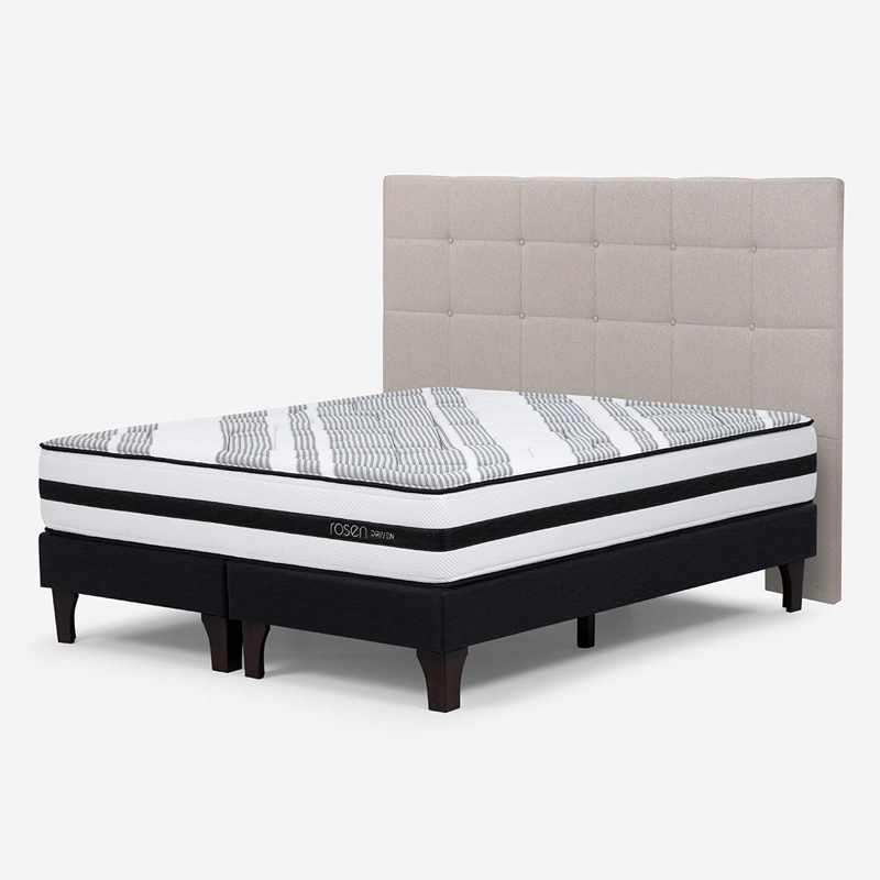 CAMA EUROPEA ROSEN DRIVEN KING + RESPALDO ISSEY BEIGE - 2