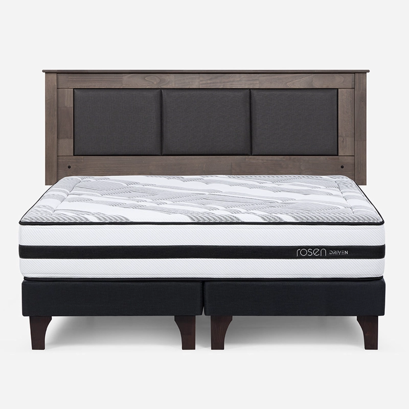 CAMA EUROPEA ROSEN DRIVEN KING + RESPALDO RACHEL GRIS - 1