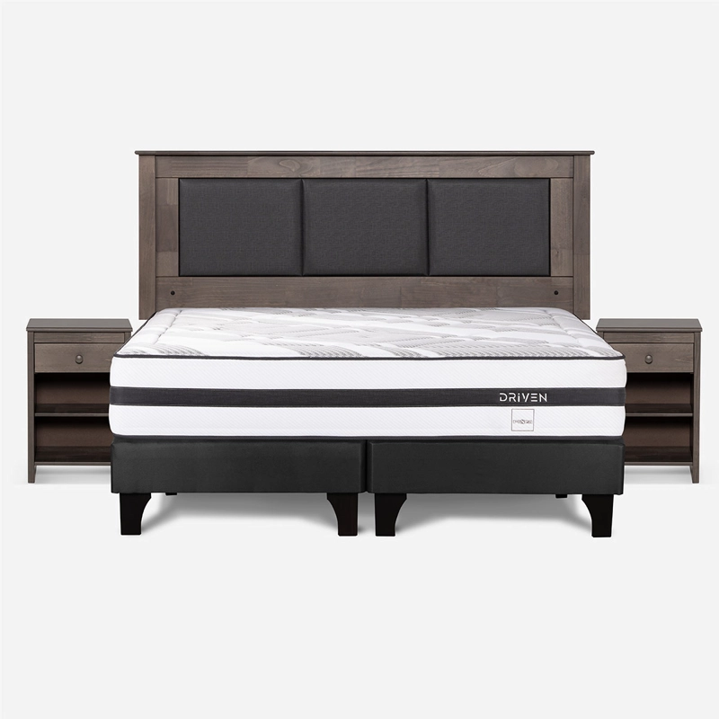CAMA EUROPEA ROSEN DRIVEN KING + SET RACHEL GRIS - 1