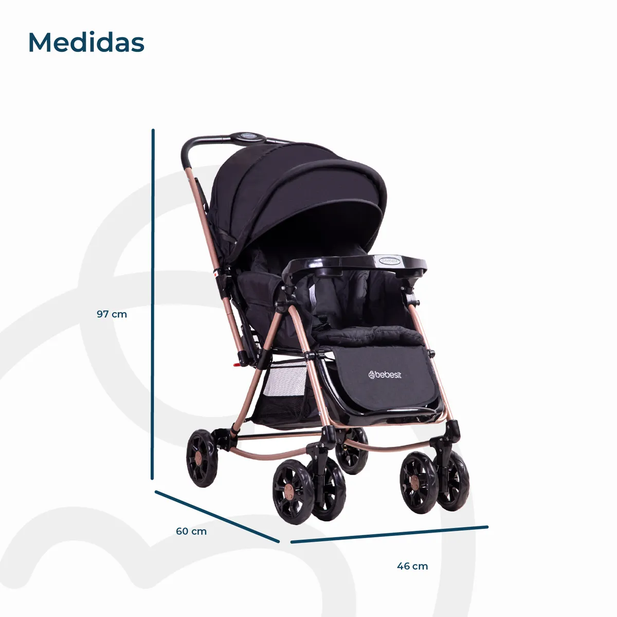 COCHE BALANCIN B50SX DORADO BEBESIT - 5