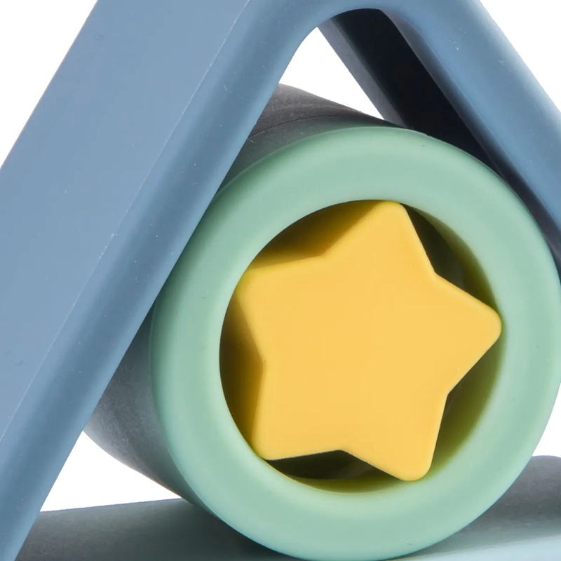 JUGUETE DE SILICONA BEBESIT AZUL FIGURAS GEOMÉTRICAS - 3