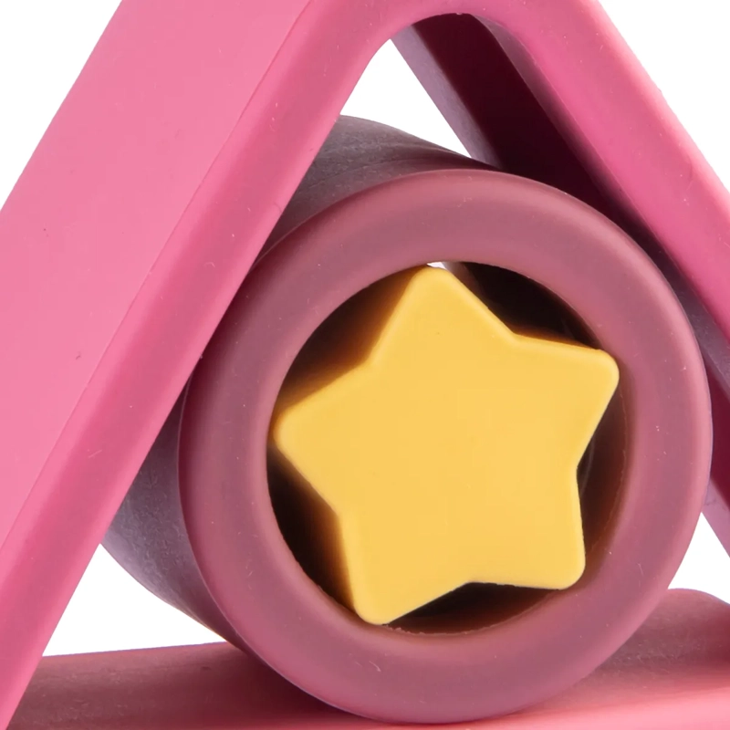JUGUETE DE SILICONA BEBESIT ROSA FIGURAS GEOMÉTRICAS - 3