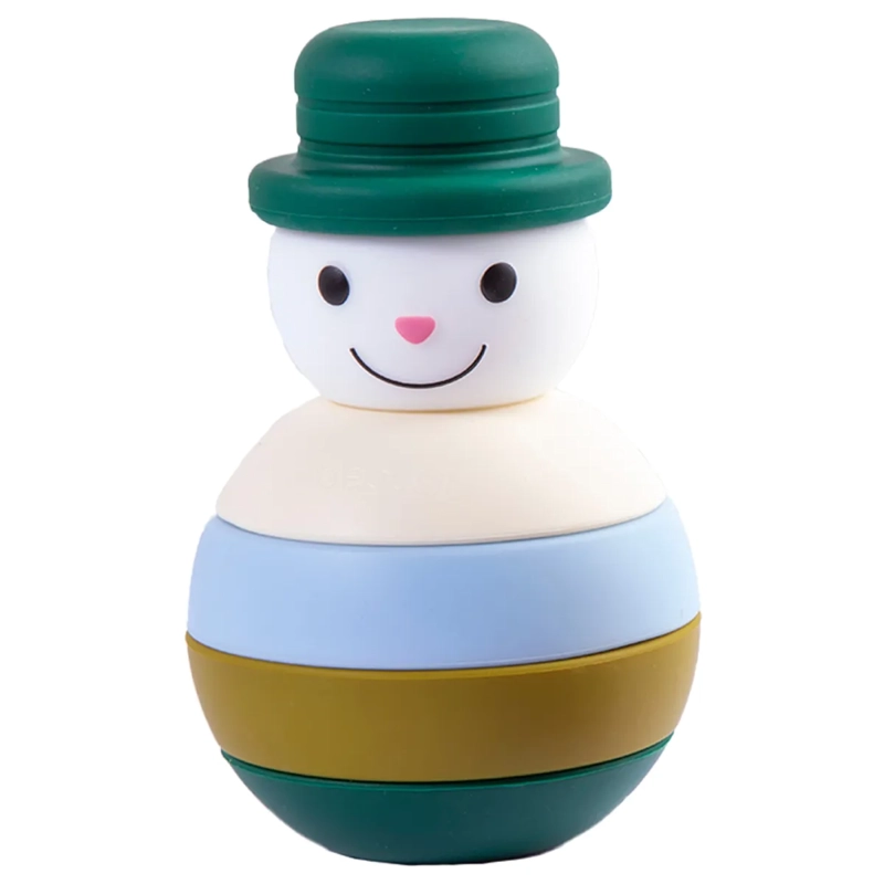 JUGUETE DE SILICONA BEBESIT VERDE MONITO DE NIEVE - 1