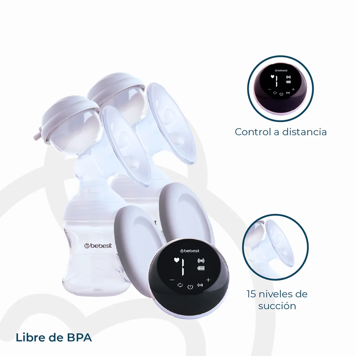 EXTRACTOR DE LECHE MATERNA ELÉCTRICO INALÁMBRICO DOBLE - 2
