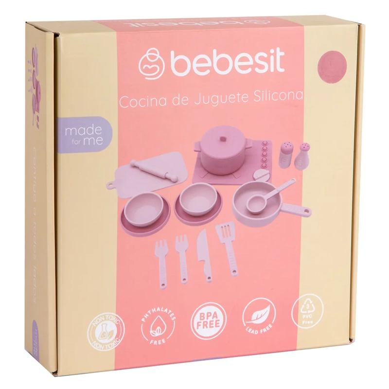 SET DE SILICONA BEBESIT KITCHEN 16PZS ROSA - 5