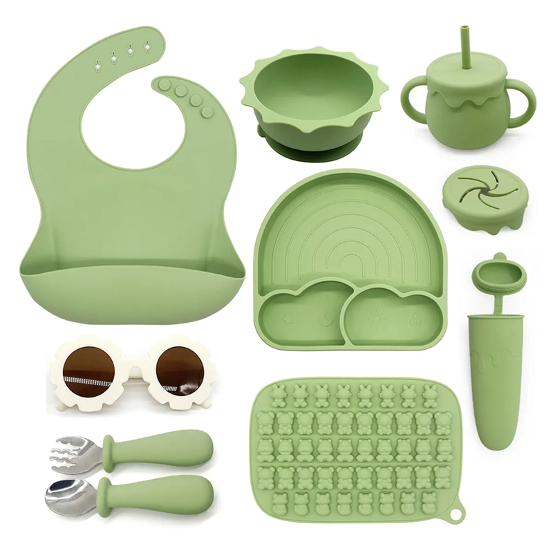 SET DE SILICONA BEBESIT KITCHEN SUMMER 9PZS VERDE - 1