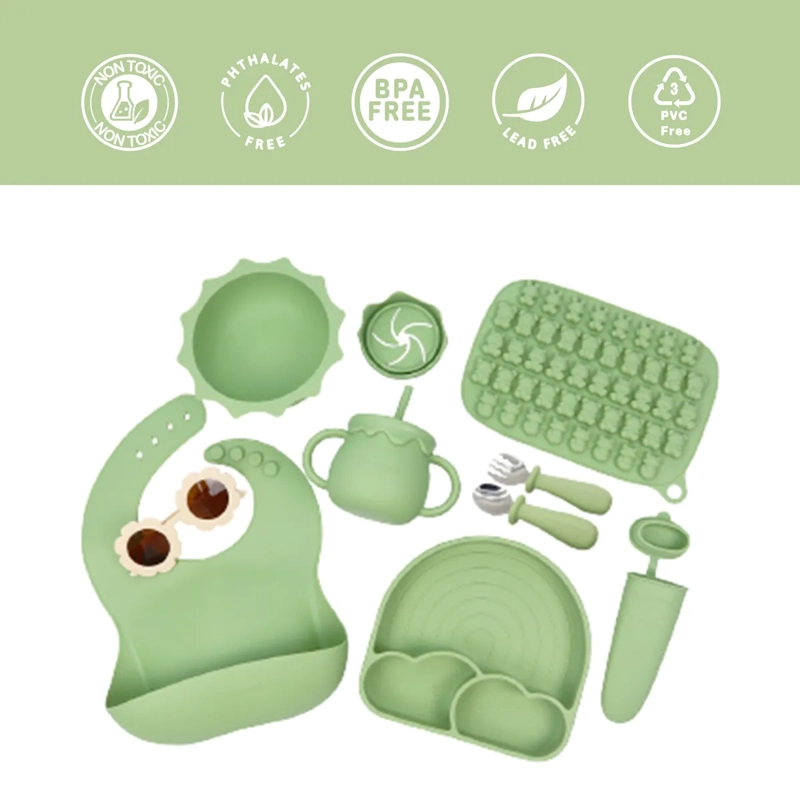 SET DE SILICONA BEBESIT KITCHEN SUMMER 9PZS VERDE - 2