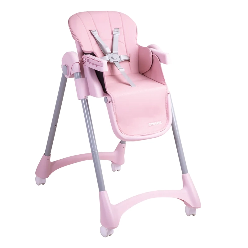 SILLA DE COMER BEBE RECLINABLE PLEGABLE EASY EAT ROSADA - 2