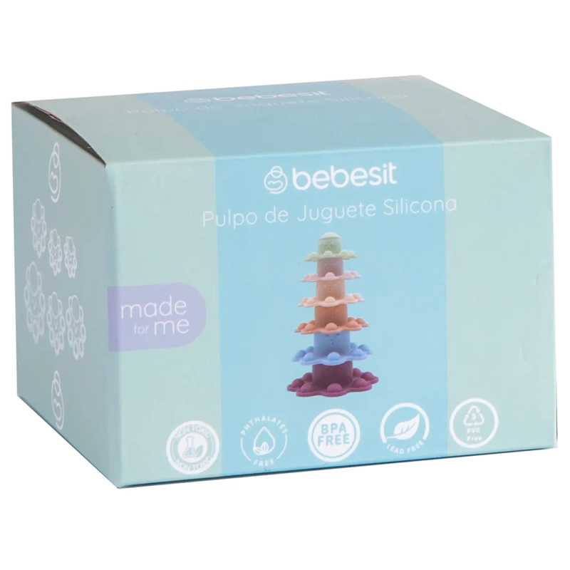 JUGUETE DE SILICONA BEBESIT MULTICOLOR OCTOPUS - 5