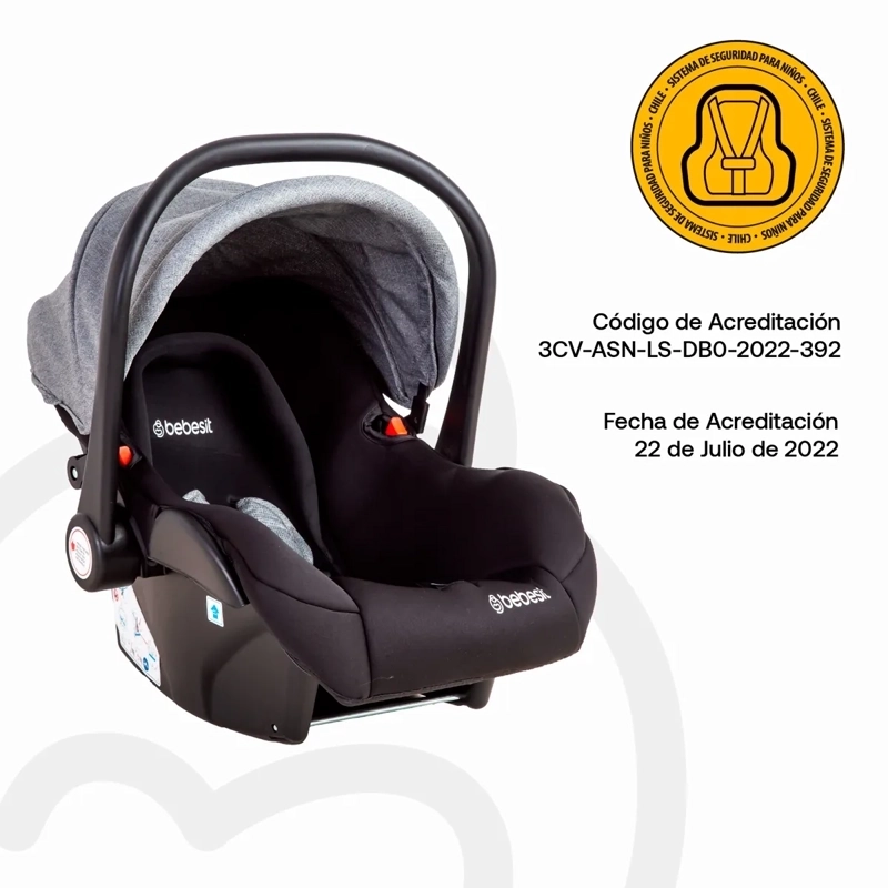 COCHE CUNA TRAVEL SYSTEM ISOFIX SUNSET PREMIUM CON BASE GRIS - 7