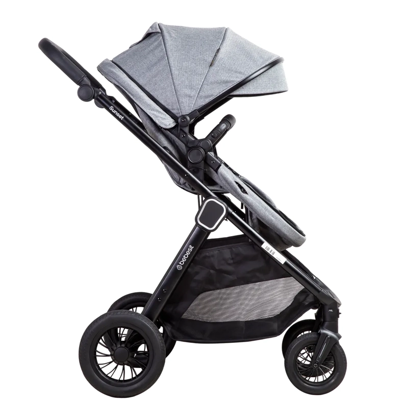 COCHE CUNA TRAVEL SYSTEM ISOFIX SUNSET PREMIUM CON BASE GRIS - 8