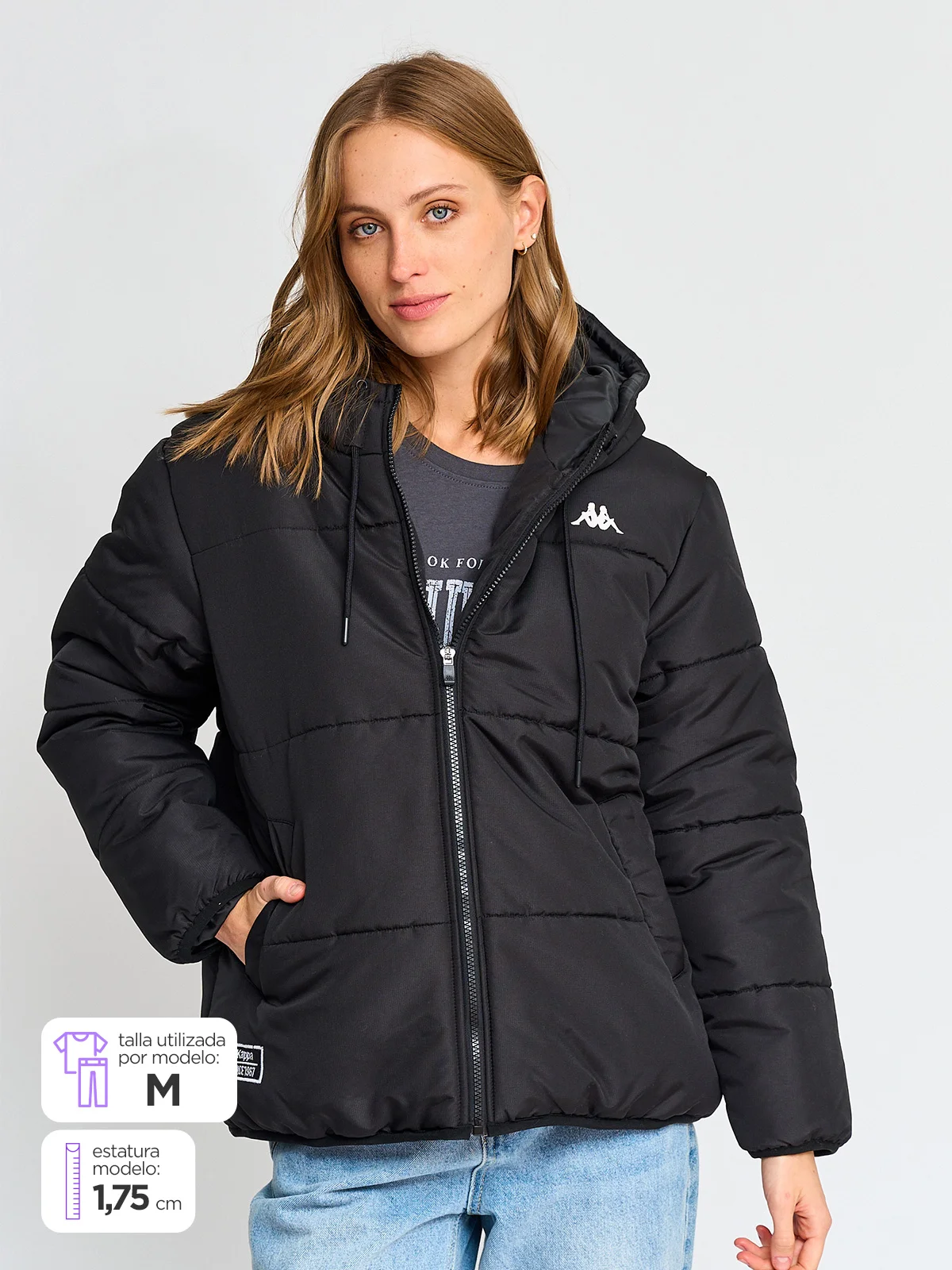 CHAQUETA MUJER KAPPA 2584 NEGRO