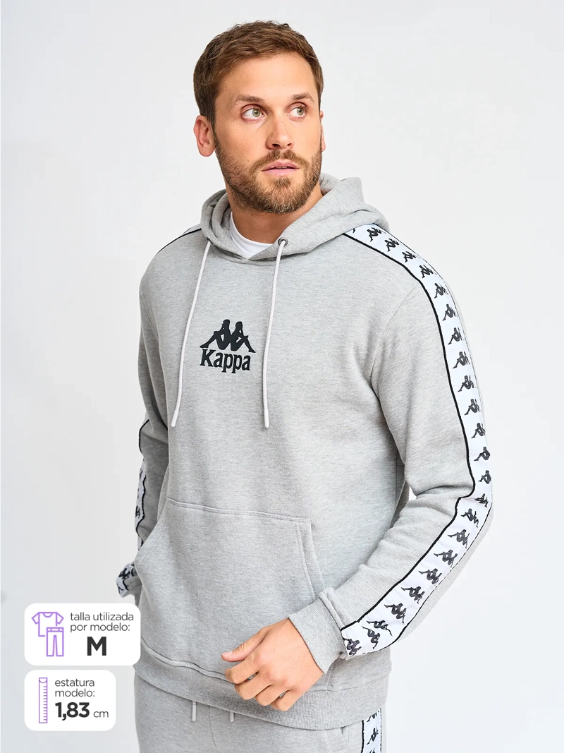 POLERÓN CON CAPUCHA HOMBRE KAPPA KPMPOLI2597 GRIS 2597 - 1