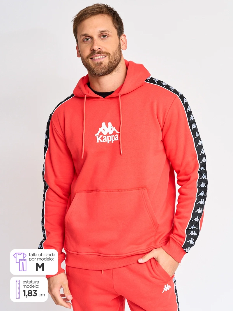 KAPPA POLERÓN CON CAPUCHA HOMBRE KAPPA KPMPOLI2597 ROJO 2597