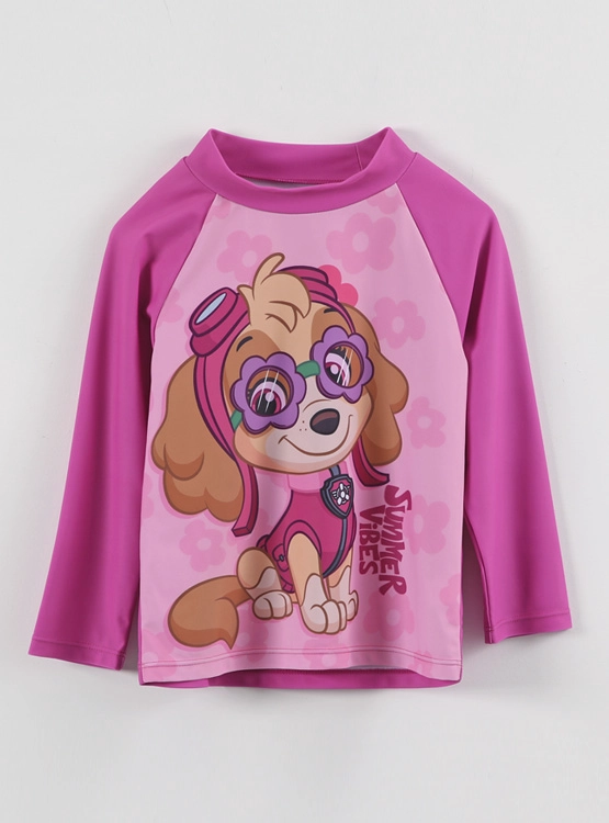 POLERA MANGA CORTA NIÑA PAW PATROL ROSADO UV - 3