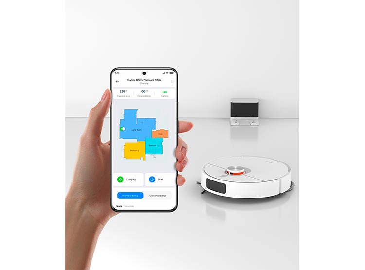 ROBOT 2 EN 1 ASPIRADOR TRAPEADOR XIAOMI INALÁMBRICO VACUUM S20+ BLANCO - 7