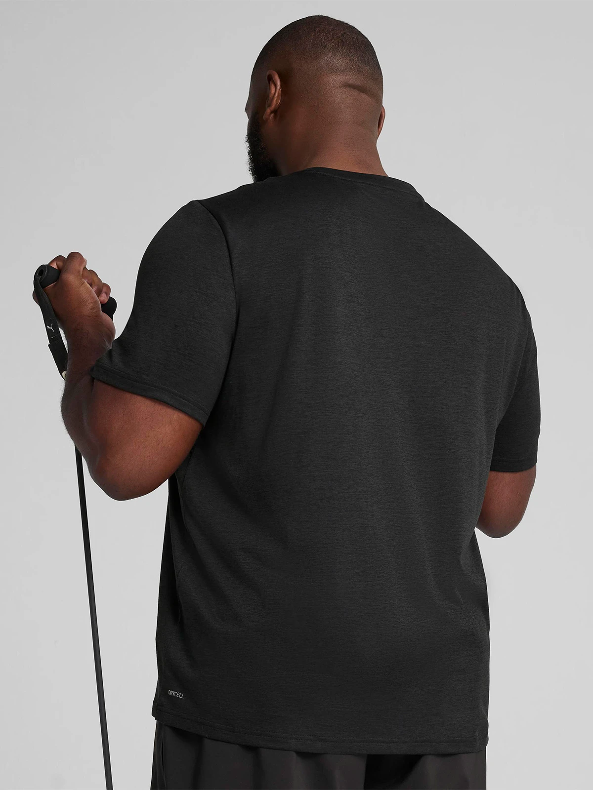 POLERA HOMBRE PUMA 525920 ALGODÓN NEGRO MANGA CORTA TRAIN ALL DAY ESSENTIALS - 2