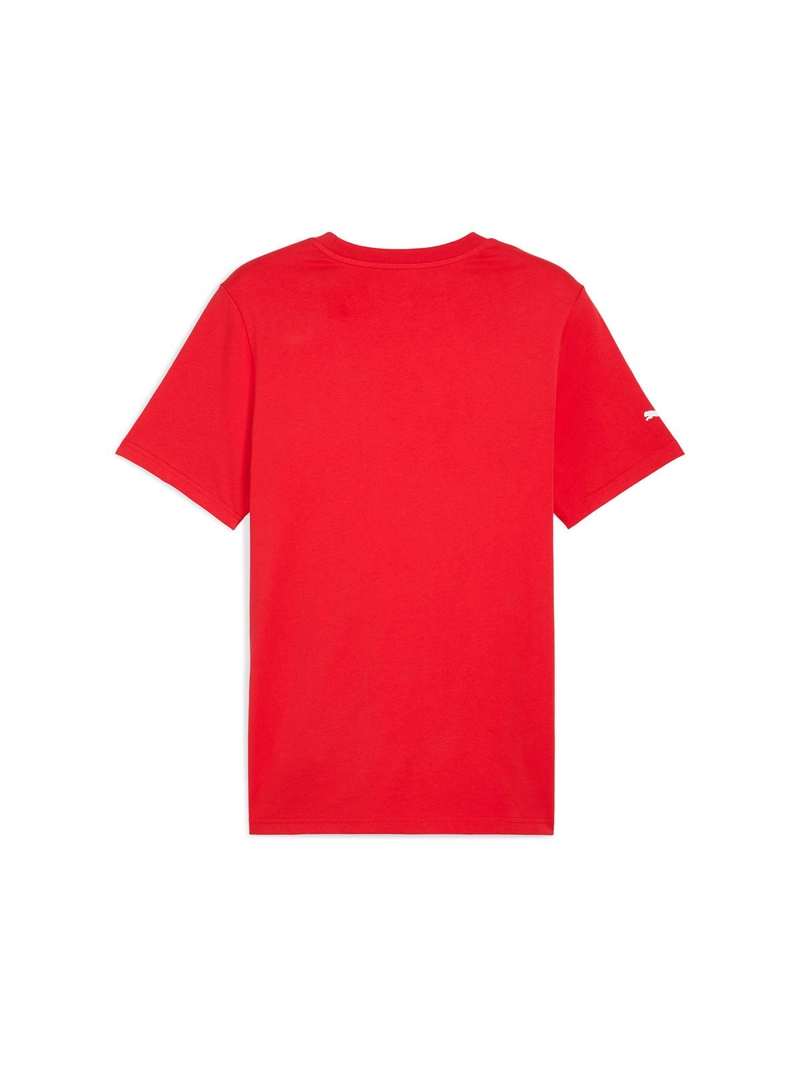 POLERA HOMBRE PUMA 633264 ALGODÓN ROJO MANGA CORTA F1 ESSENTIALS - 2