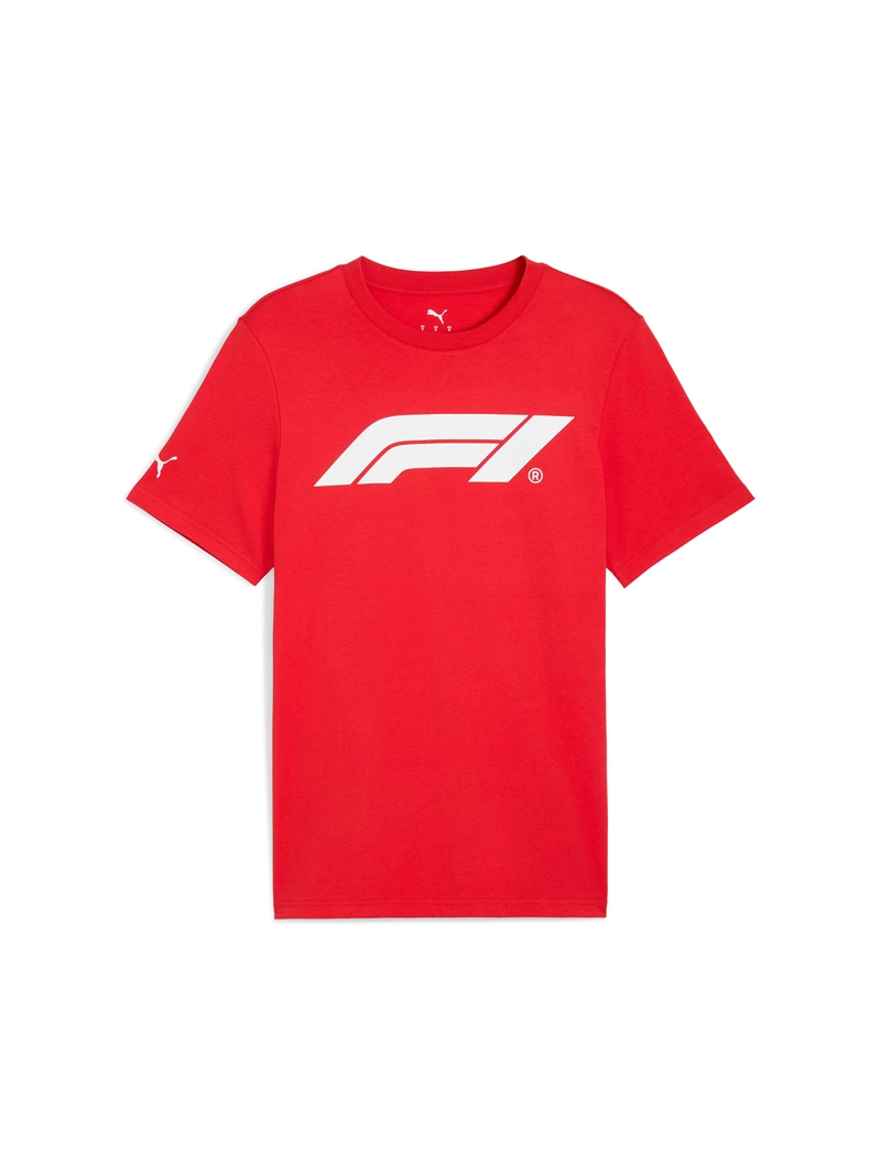 POLERA HOMBRE PUMA 633264 ALGODÓN ROJO MANGA CORTA F1 ESSENTIALS - 1