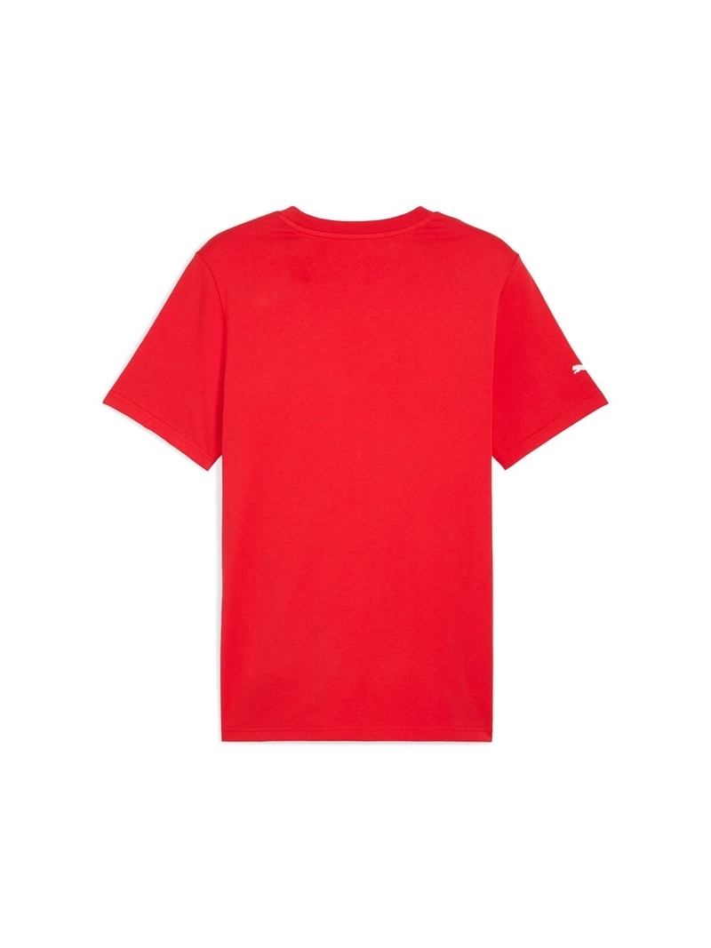 POLERA HOMBRE PUMA 633264 ALGODÓN ROJO MANGA CORTA F1 ESSENTIALS - 2