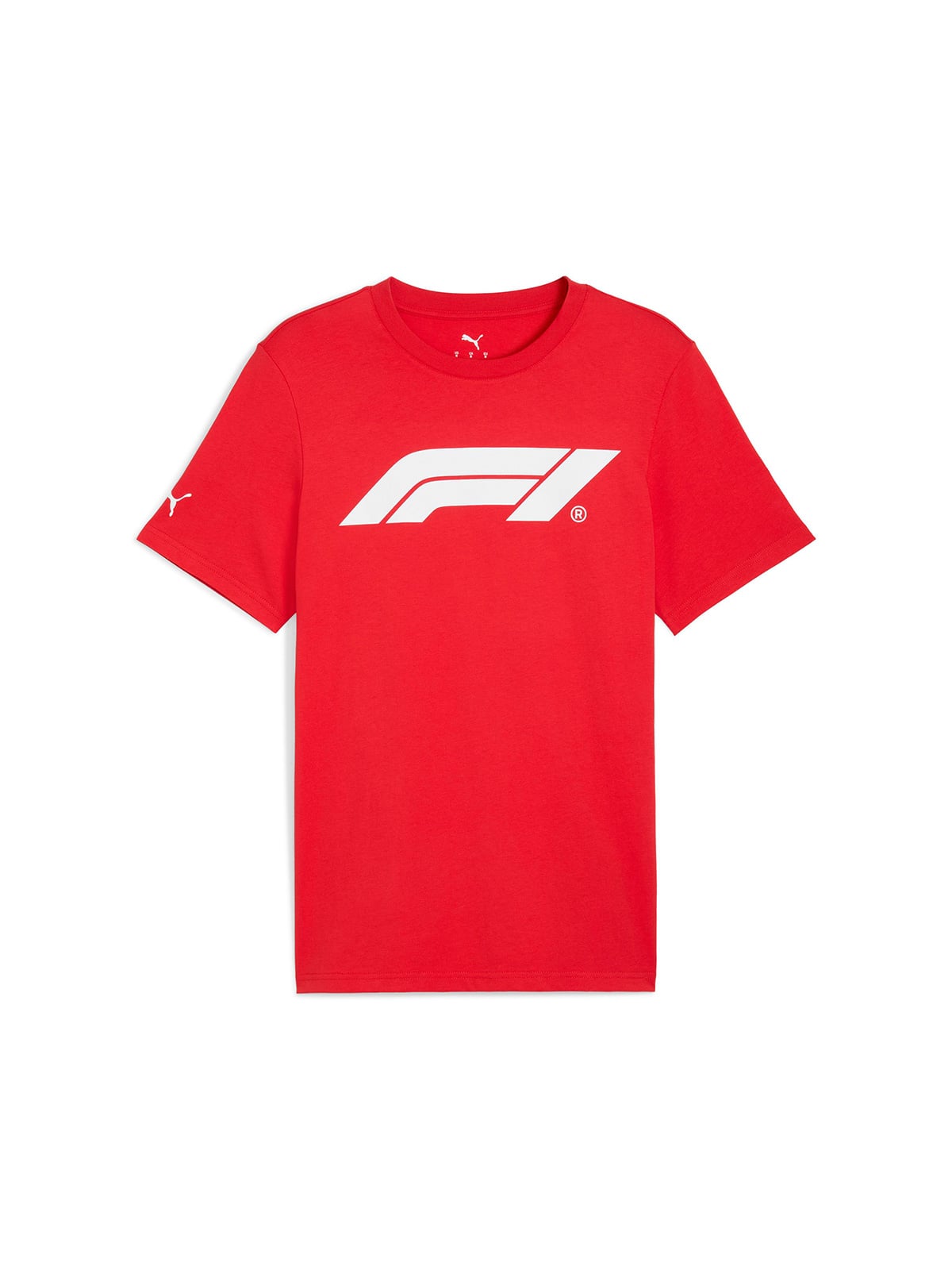 POLERA HOMBRE PUMA 633264 ALGODÓN ROJO MANGA CORTA F1 ESSENTIALS - 1