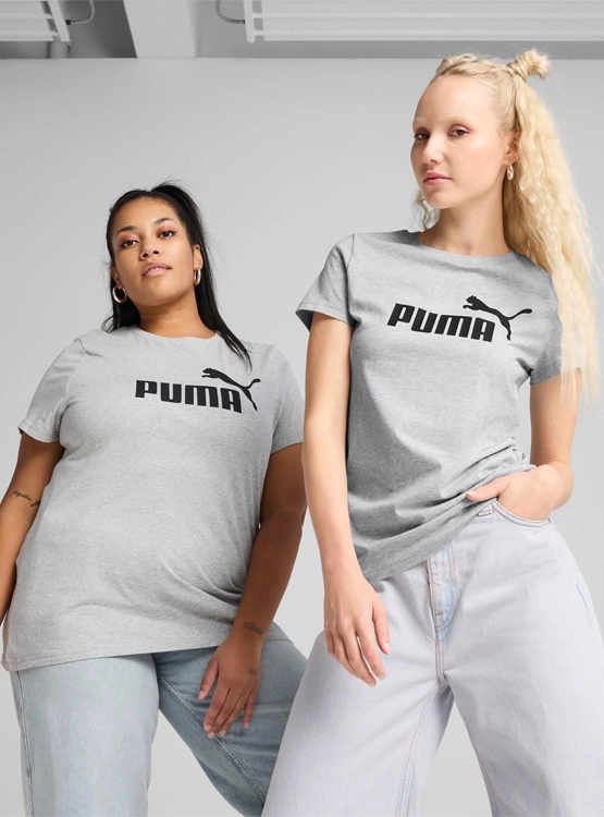POLERA MUJER PUMA 682370 GRIS MANGA CORTA ESSENTIALS N1 - 1
