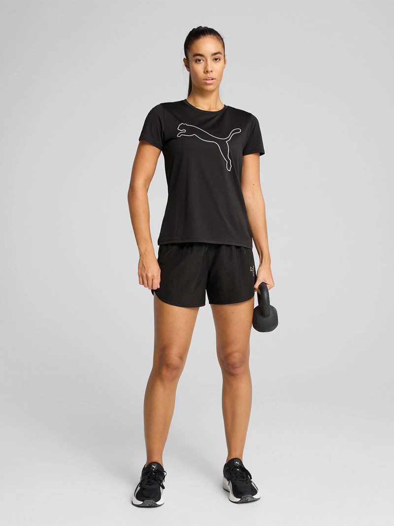 POLERA MUJER PUMA 525892 ALGODÓN NEGRO MANGA CORTA TRAIN ALL DAY ESSENTIALS - 3