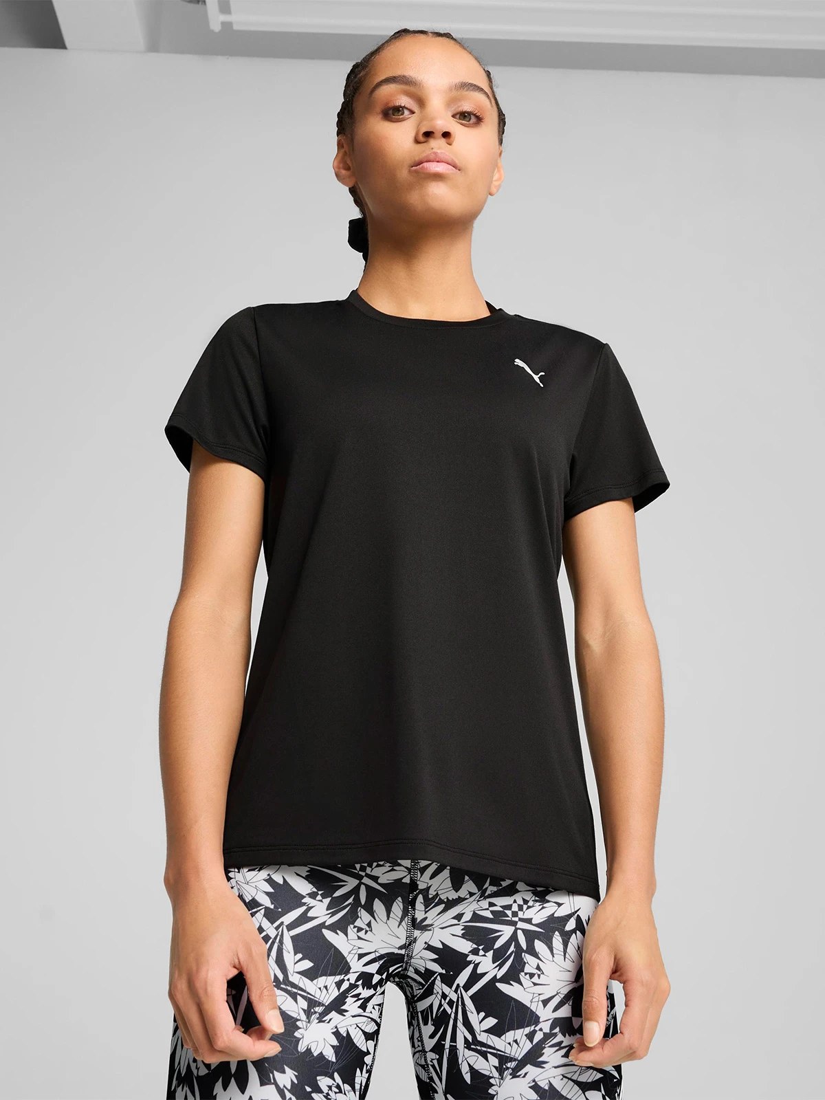 PUMA POLERA MUJER PUMA 527177 NEGRO MANGA CORTA ESSENTIALS TRAIN ALL DAY