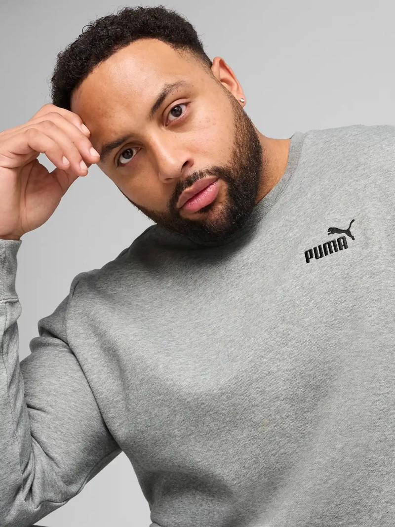 POLERÓN HOMBRE PUMA 682562 GRIS ESS SMALL LOGO CREW FLEECE - 4