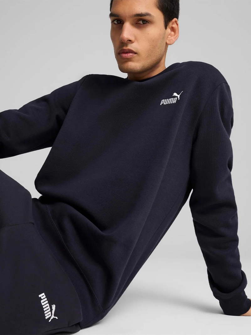 POLERÓN HOMBRE PUMA 682562 AZUL ESS SMALL LOGO CREW FLEECE - 5
