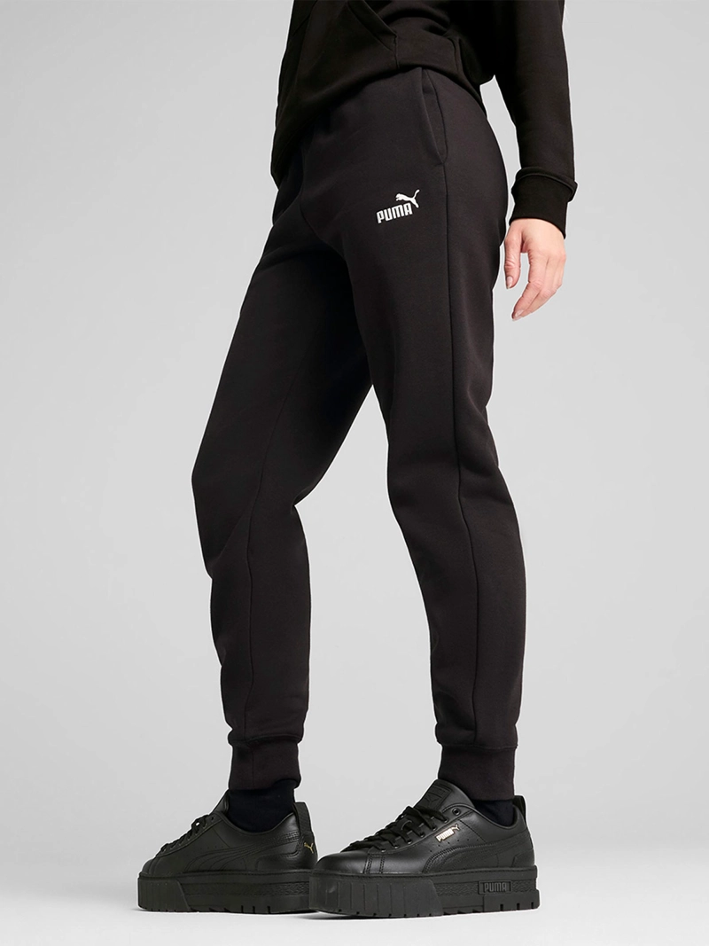 PANTALÓN DE BUZO MUJER PUMA 682448 NEGRO JOGGER ESSENTIALS NO.1 - 2