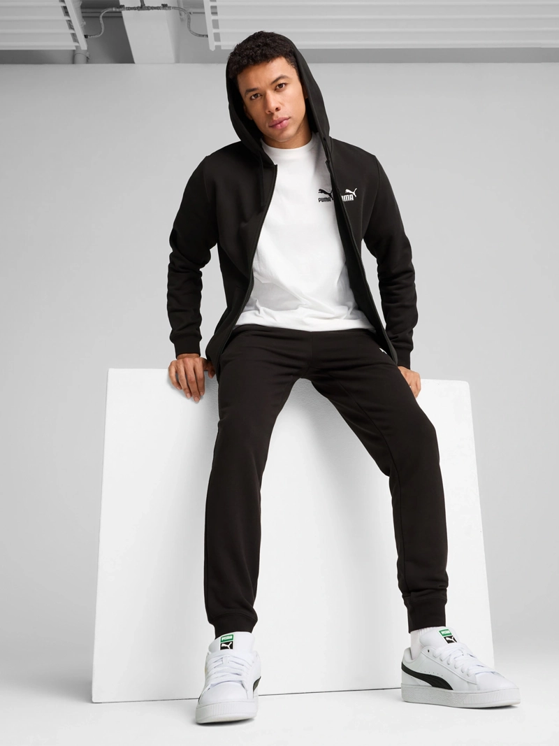 POLERÓN CON CIERRE HOMBRE PUMA 682586 NEGRO MANGA LARGA ESSENTIALS N.1 - 5