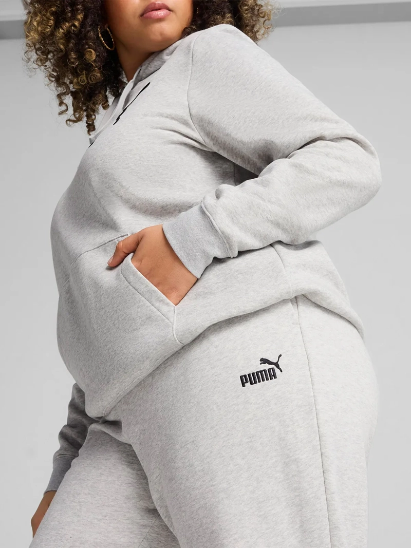 PANTALÓN DE BUZO MUJER PUMA 682448 GRIS ESSENTIALS NO. 1 LOGO PEQUEÑO - 4