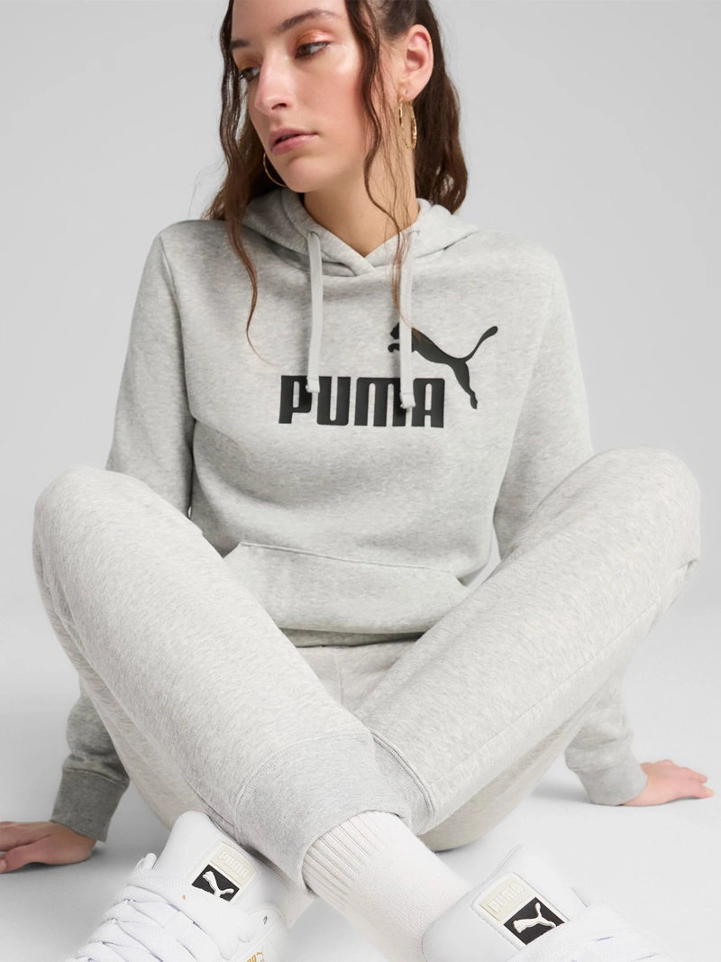 PANTALÓN DE BUZO MUJER PUMA 682448 GRIS ESSENTIALS NO. 1 LOGO PEQUEÑO - 5