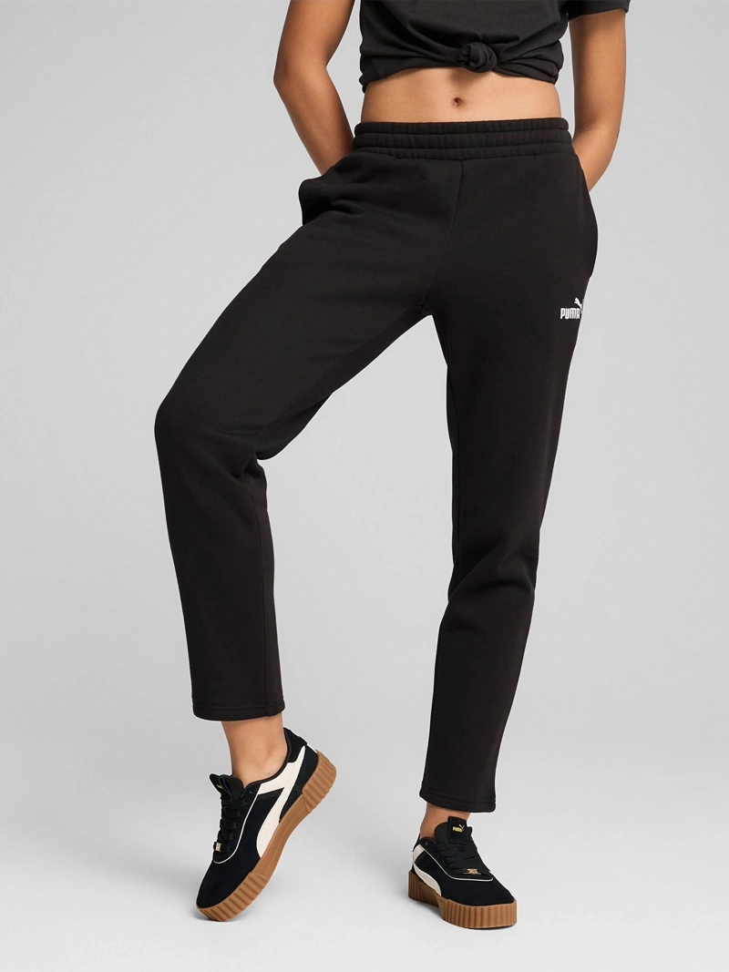 PANTALÓN DE BUZO MUJER PUMA 682452 NEGRO ESSENTIALS NO. 1 LOGO PEQUEÑO - 2