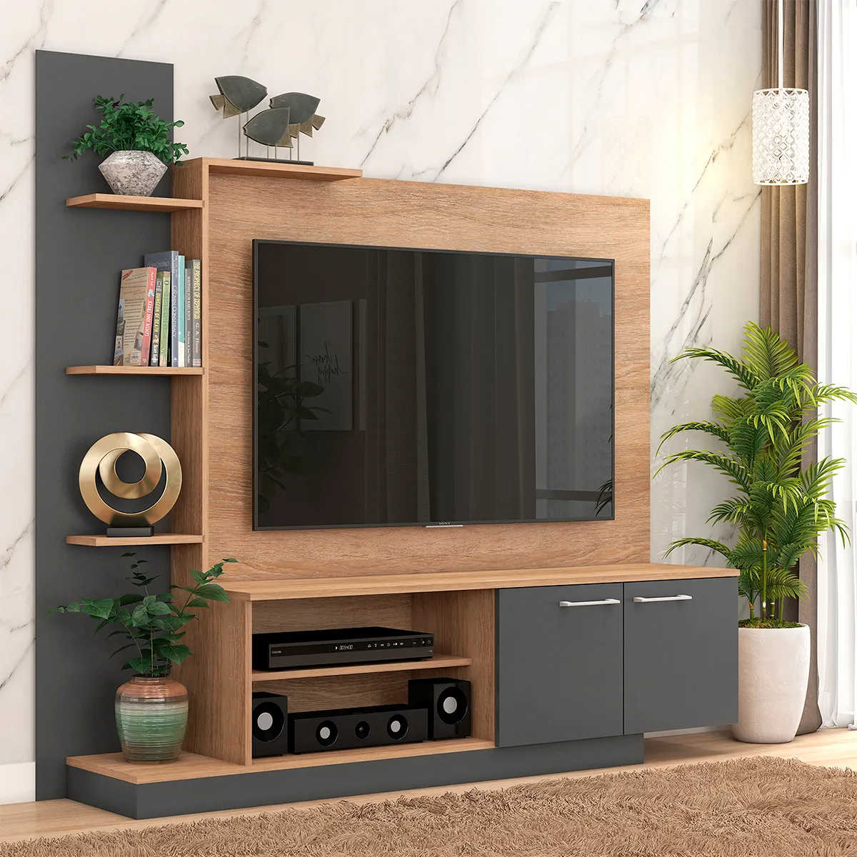 RACK TV VEKKA HOME REINA NEGRO 55" - 8