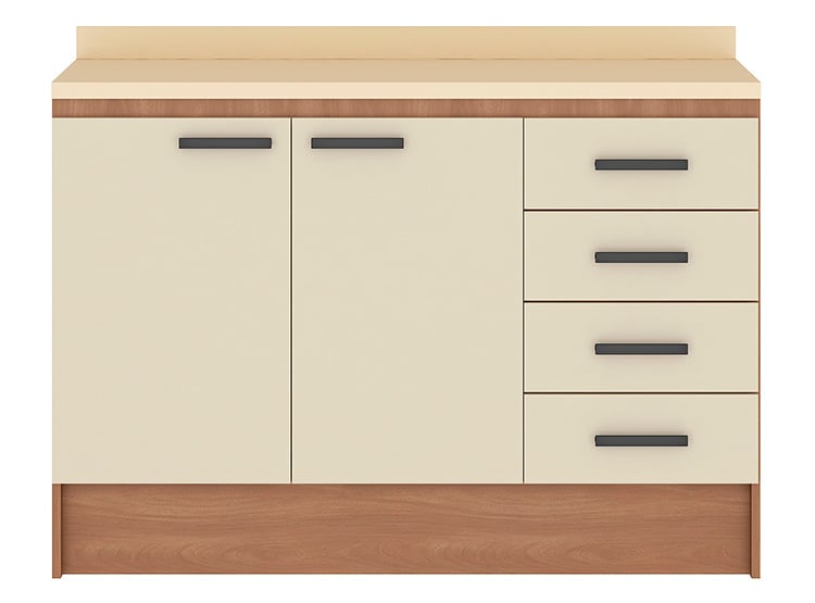 MUEBLE DE COCINA VEKKA HOME 2P 4C BEIGE - 2