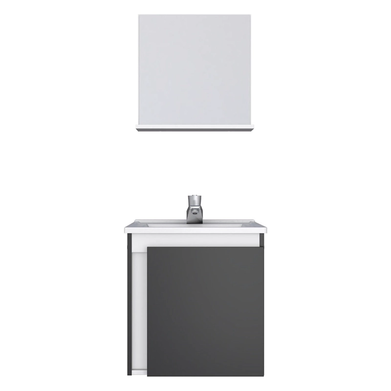 VANITORIO AÉREO VEKKA HOME ONIX CON ESPEJO NEGRO - 1