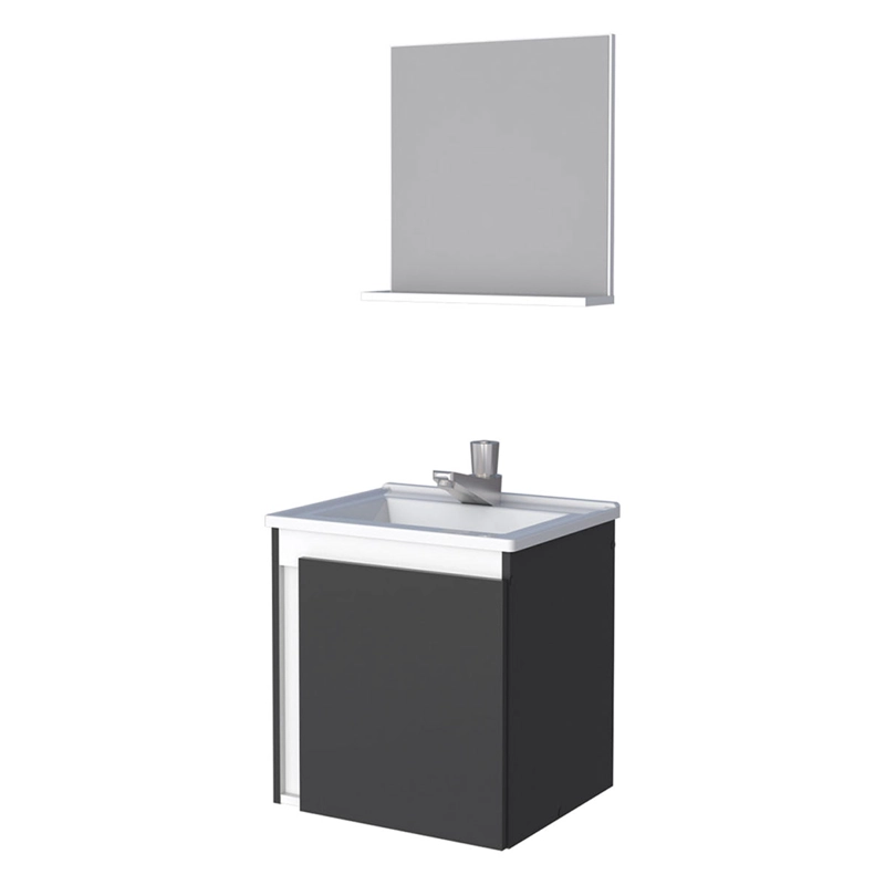 VANITORIO AÉREO VEKKA HOME ONIX CON ESPEJO NEGRO - 2