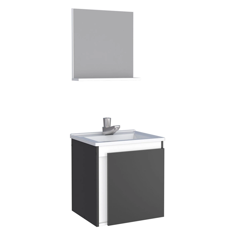 VANITORIO AÉREO VEKKA HOME ONIX CON ESPEJO NEGRO - 3
