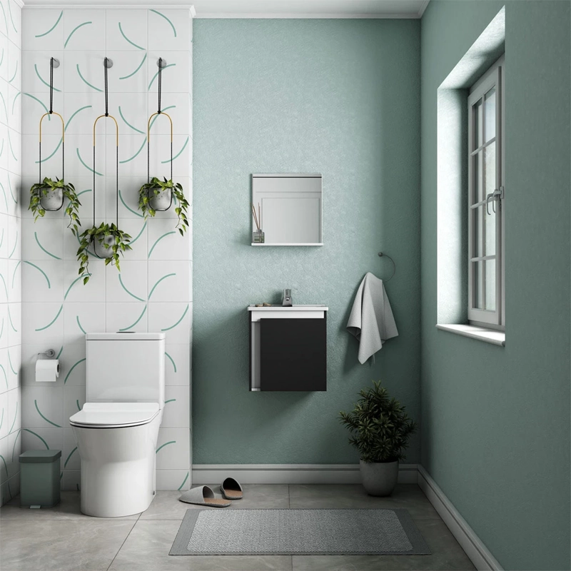 VANITORIO AÉREO VEKKA HOME ONIX CON ESPEJO NEGRO - 5