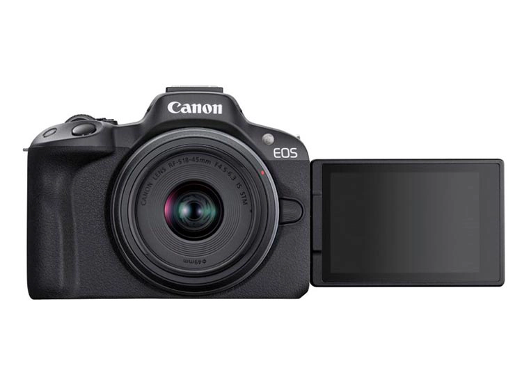CÁMARA MIRRORLESS CANON R50 4K UHD 24.2 MP+ LENTE 18-45 + LENTE 55-210 - 4
